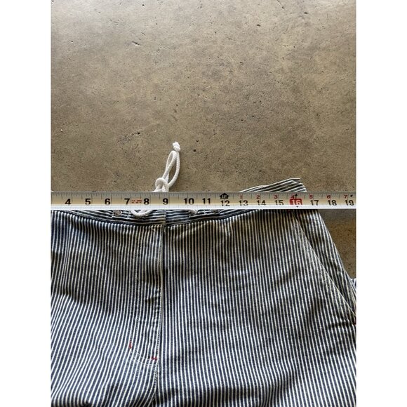 Vintage Ralph Lauren Jeans Co. Pants 12 Blue White Stripe Cropped Cargo Pockets - Picture 6 of 13